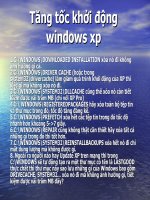 Tăng tốc khởi động windows xp