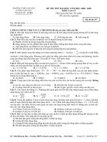 ĐỀ THI THỬ ĐẠI HỌC NĂM HỌC 2008 - 2009  MÔN VẬT LÝ 3