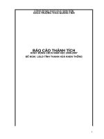 Báo cáo thành tích CĐCS