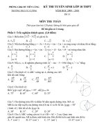 Đề thi vào THPT - HP (09-10) Đề 15