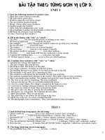 Đề tiếng anh lớp 9 tổng hợp