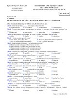 ĐỀ THI TUYỂN SINH ĐẠI HỌC NĂM 2010 Môn: TIẾNG PHÁP; Khối D mã đề 946 