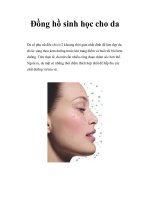 Đồng hồ sinh học cho da 