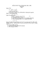 ĐỀ THI THỬ LỚP 9