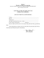 GIẤY XÁC NHẬN CỦA CƠ SỞ GIÁO DỤC