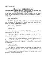 CÁC THỦ TỤC VỀ : KÊ KHAI NỘP THUẾ GTGT, TNDN