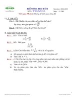 Một số đề thi Toán 6 HK II