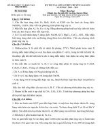 ĐỀ THI TUYỂN SINH LỚP 10 THPT CHUYÊN LAM SƠN NĂM HỌC 2010-2011 MÔN HÓA HỌC – SỞ GIÁO DỤC VÀ ĐÀO TẠO THANH HÓA