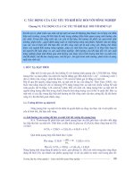 Tác động của yếu tố khí hậu đối với nông nghiệp 