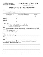 MTBT lớp 9 huyện An Dương năm 2008-2009