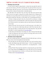 Những vấn đề cần lưu ý khi sử dụng Email