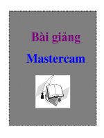 Bài giảng mastercam 