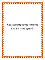 Nghiên cứu thị trường về thương hiệu  lợi ích và cạm bẫy 