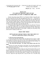 Báo cáo của BCH Công đoàn THPT Lê Lợi - Đông Hà nhiệm kỳ 2008 - 2011