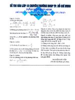 Đề thi vào lớp 10 chuyên ĐHSP tp HCM