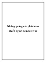 Những quảng cáo phản cảm khiến người xem bức xúc 