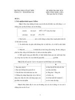 ĐỀ KIỂM TRA HỌC KÌ II MÔN CÔNG NGHỆ, LỚP 6 TRƯỜNG THCS LÊ QUÝ ĐÔN, VĨNH CỬU - TỈNH ĐỒNG NAI