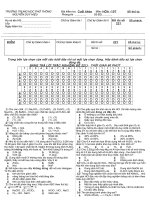 Đề trắc nghiệm môn Hoá