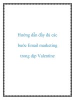 Hướng dẫn đầy đủ các bước email marketing trong dịp valentine 