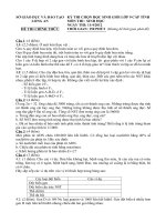 ĐỀ THI CHỌN HỌC SINH GIỎI CẤP LỚP 9 TỈNH NĂM 2012 MÔN SINH HỌC – SỞ GIÁO DỤC VÀ ĐÀO TẠO LONG AN