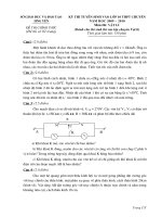 ĐỀ THI CHUYÊN VẬT LÍ HƯNG YÊN 2009