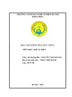 Bài kiểm tra kết thúc môn khí cụ điện 