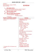 Giáo án anh 8 HK I