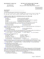 ĐỀ THI TUYỂN SINH ĐẠI HỌC, CAO ĐẲNG NĂM 2008 Môn thi: HOÁ HỌC, khối B mã đề 958 