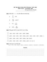 ĐỀ THI HỌC SINH GIỎI TỈNH BẬC TIỂU HỌC