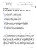 ĐỀ THI TUYỂN SINH ĐẠI HỌC NĂM 2009 Môn: TIẾNG ĐỨC; Khối: D 647 