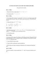 KỲ THI TUYỂN SINH VÀO 10 THPT THANH HÓA [2007-2008]