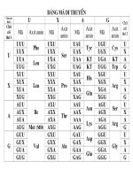 Bảng mã di truyền