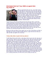 Giải Nobel Sinh lý/Y học 2006 và ngành Sinh học Phân t