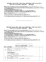 Đap an đề KT45'''' Hinh 10NC ( HKII-tiet 31)