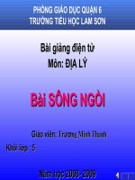 ĐỊA LỚ P5- SÔNG NGÒI