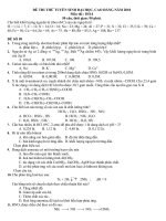 ĐỀ THI THỬ TUYỂN SINH ĐẠI HỌC, CAO ĐẲNG NĂM 2010 Môn thi : HOÁ 5