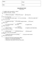 Đề Trắc nghiệm Tham khảo