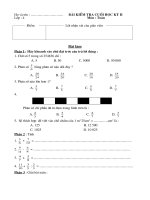 Bài Kiểm tra cuối Kỳ 2 (Toán 4)