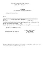  Giấy đề nghị thay đổi nơi lĩnh lương hưu, trợ cấp BHXH