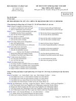  ĐỀ THI TUYỂN SINH ĐẠI HỌC NĂM 2009 Môn: TIẾNG ĐỨC; Khối: D 738 