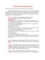 Đề tự luận văn vào 10