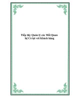 Tiếp thị quản lý các mối quan hệ có lợi với khách hàng 