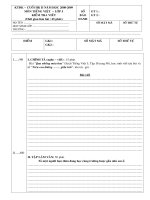ĐỀ KTĐK CHK II MÔN TIẾNG VIỆT năm học 2008-2009