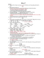 ĐỀ THI MÔN HÓA SỐ 7