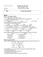 Đề kiểm tra hóa 8