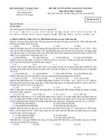 ĐỀ THI TUYỂN SINH CAO ĐẲNG NĂM 2011 Môn: HOÁ HỌC; Khối B mã đề 539 