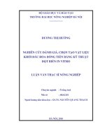 Nghiên cứu đánh giá,chọn tạo vật liệu khởi đầu hoa đồng tiền bằng kỹ thuật đột biến IN VITRO 