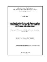 [Luận văn]nghiên cứu một số tính chất ổn định hướng chuyển động của liên hợp máy kéo bánh hơi chuyển động trên dốc ngang 