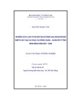 Nghiên cứu loài vi khuẩn ralstonia solanacearum (smith) gây hại cà chua vụ đông xuân   xuân hè ở ninh bình năm 2007 2008 
