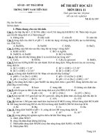 de thi hoa hoc 11 co dap an